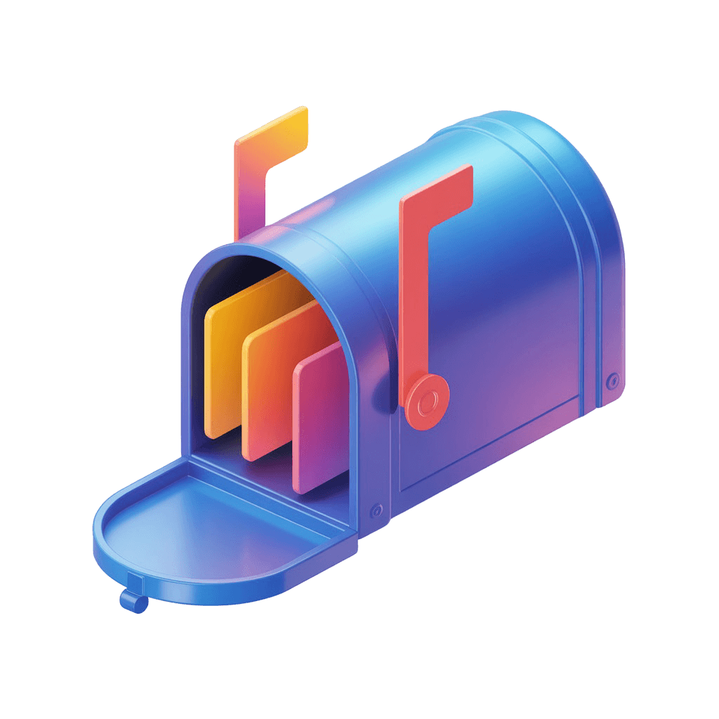 futuristic full mailbox icon